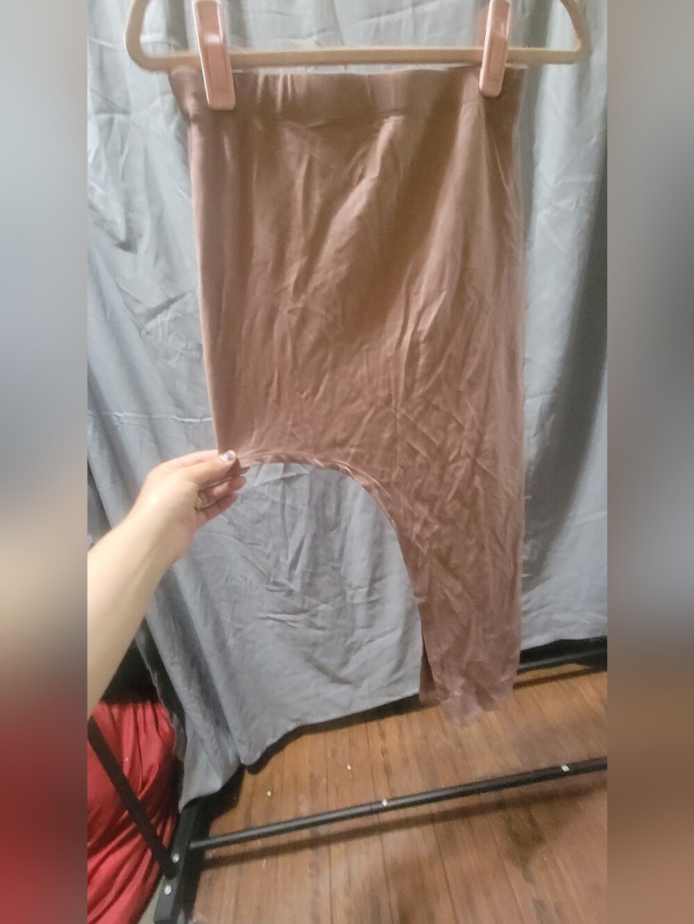 Fashion Nova Asymmetrical Skirt in Dusty Rose